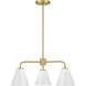 Blair 3 Light 24 inch Warm Brass Chandelier Ceiling Light